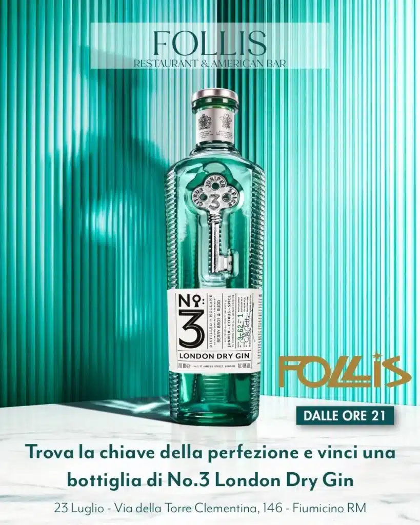 Follis incontra No3 Gin | 23 Luglio ore 21:00